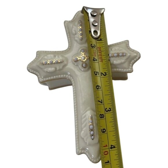 Vintage Lenox Treasures Collection Religious Cross Trinket Rosary Box - Picture 6 of 8
